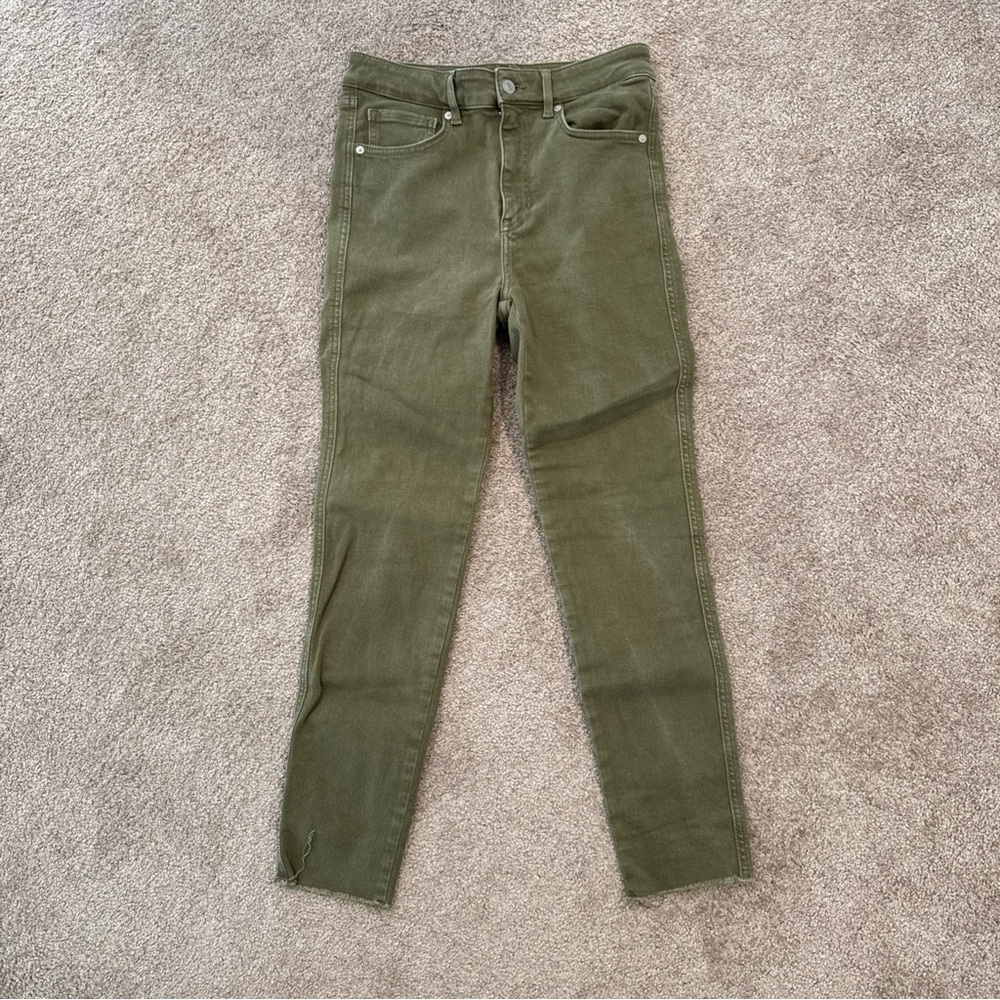 Women’s Size 29in Free People Ankle Length Jeans Green